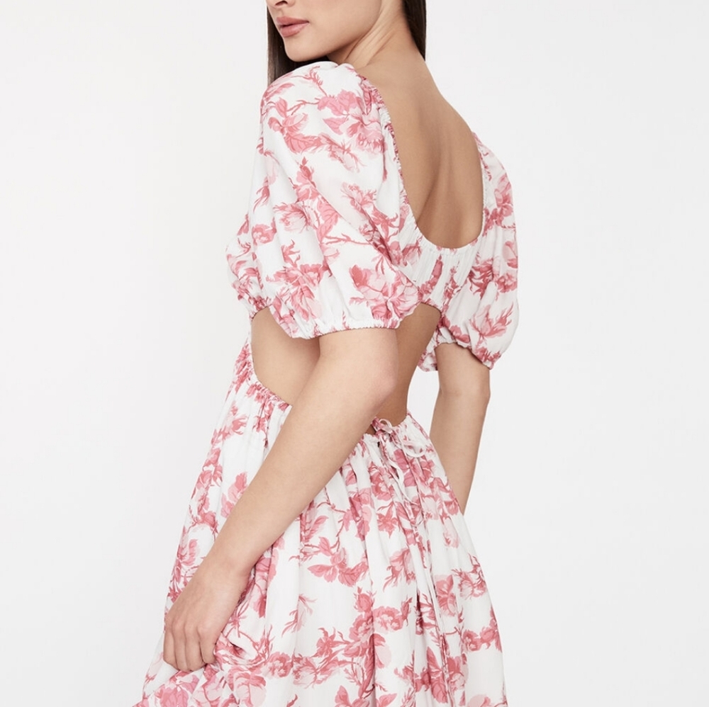 Bardot Eden Floral Minidress in pinkish/red BARDOT - Picture 3 of 7